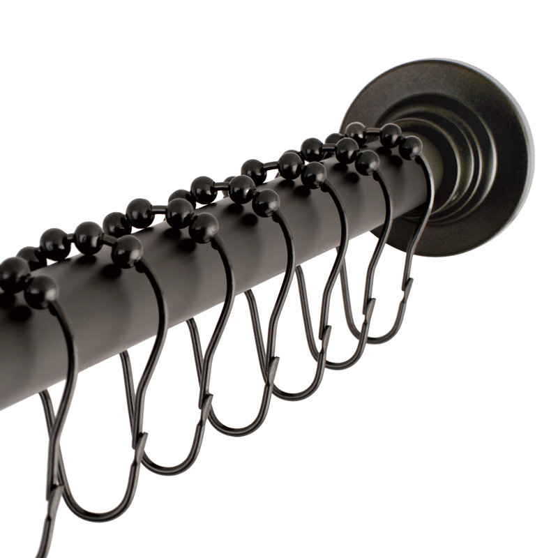 Kingston Brass Edenscape Adjustable Straight Fixed Shower Curtain Rod